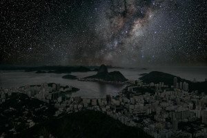 Cities and their Stars (without light pollution)