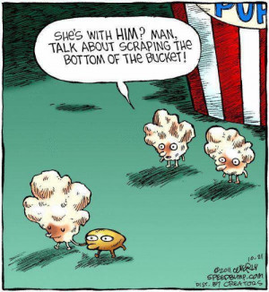Funny popcorn cartoon