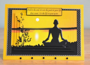Sunset Yoga - Inspirational Quotes Pyramid Card in Card Gallery