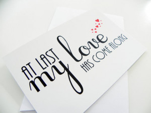 At Last My Love Has Come Along Card Romantic Card Song Lyrics Etta ...