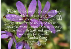 ... not powerful when it cries? Does not the sky know that both tears and