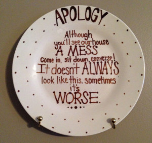 Apology Quote Plate, Sarcastic Decorations, Humorous Mothers Day Gift ...