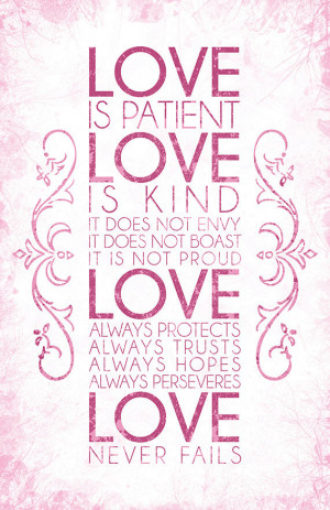 Corinthians LOVE Quote Poster