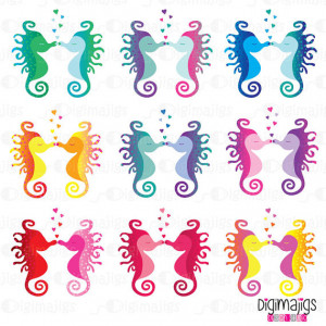 Cute Colorful Seahorse
