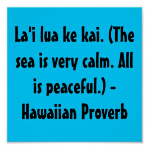 Hawaiian Sayings Print