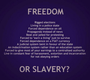 Freedom or slavery rigged elections living in a police state forced ...