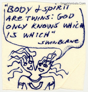 ... Body & Spirit Are Twins,God Only Knows Which Is Which” ~ God Quote