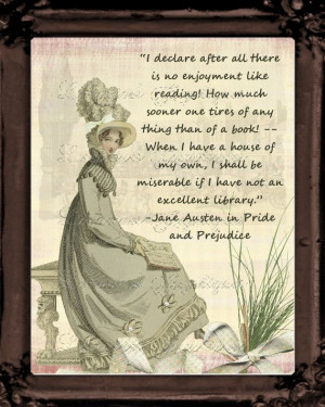 Jane Austen Quote About Reading: Regency Fashion Inspired Photographic ...