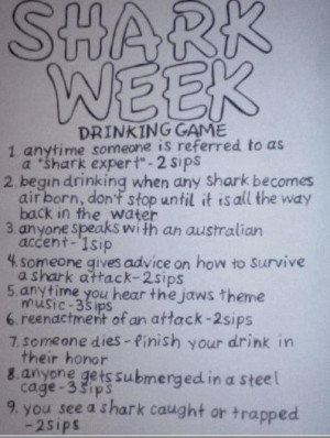 Shark Week Drinking Game Rules