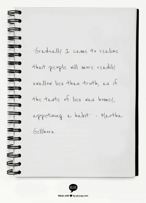 My favorite Martha Gellhorn quote