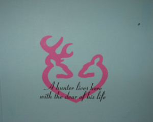 ... his life, buckmark heart buck doe vinyl wall quote saying decal logo
