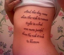 these tattoo quotes , but I think that some of ... these quotes ...