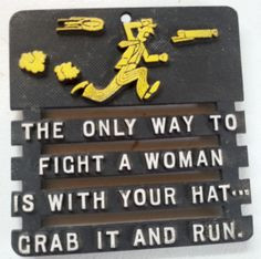 ... black pot holder funny marriage metal fighting a woman humor 1980s