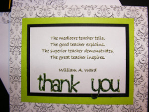 Thank You Card with Teacher's Quote