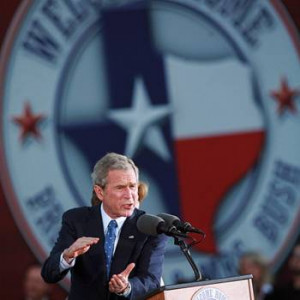 George Bush is a walking contradiction, a walking barrel of broken ...