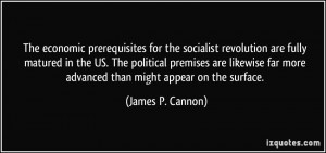 the socialist revolution are fully matured in the US. The political ...