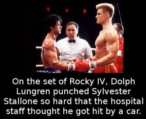 Did You Know That On the set of Rocky IV, Dolph Lungren punched ...