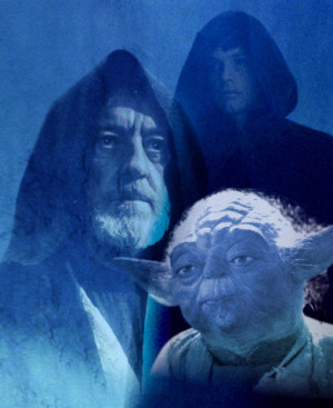 Yoda , Obi-Wan Kenobi and Luke Skywalker , followers of the light.