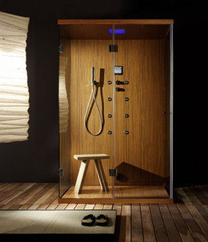 Wooden shower enclosures in Teak Shower from Carmenta - bathroom ...