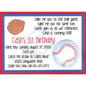 Baseball Birthday Invitation-baseball, sports