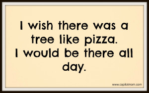 ... pizza. In his little dino-centric mind, I am pretty sure that he was
