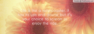 Life is like a rollercoaster, it has its ups and downs, but it's your ...