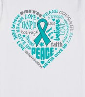 Peritoneal Cancer Awareness Heart Words - Express your activism with ...