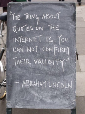 Lincoln Quote on Internet