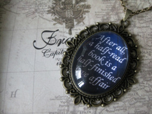 ... Cloud Atlas Cabochon Quote Necklace (David Mitchell). $23.38, via Etsy