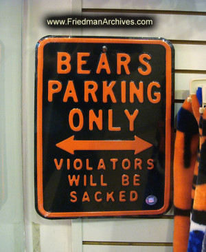 Chicago / Bears Parking Sign