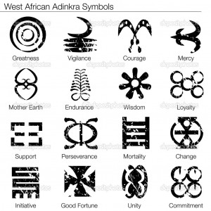 West African Adinkra Symbols - Stock Illustration