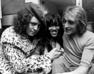 Marc Bolan, Gloria Jones, Mick Ronson 1973