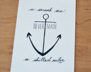 SALE, Nautical Quote, Sailor Quote, Courage Quote, Sea Quote, Anchor ...