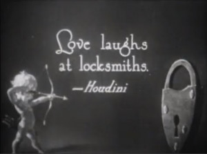 Buster Keaton gives Houdini a plug