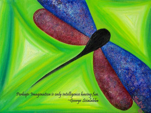 curiosity With Imagination Quote Painting