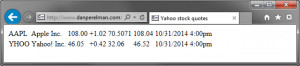 ... script to pull stock market quotes from Yahoo! Finance CSV interface