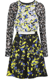 Peter Pilotto for Target | Floral-print crepe and lace dress | NET-A ...