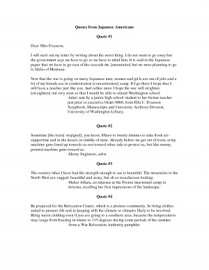 Quotes from Japanese Americans by lse16211