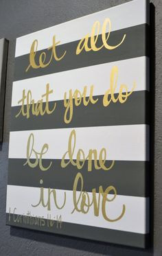 Hand Lettering Bible Verse Canvas Painting Canvas Wall Hanging Sign ...