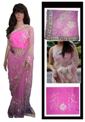 aishwarya rai bachchan spotted in light pink saree at ficci frames