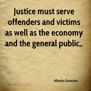 Justice must serve offenders and victims as well as the economy and ...