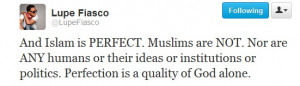 Islam is perfect. Muslims are not. ALLAH is perfect.