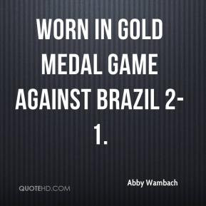 worn in gold medal game against Brazil 2 1 Abby Wambach