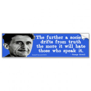 Orwell the Truth Bumper Sticker