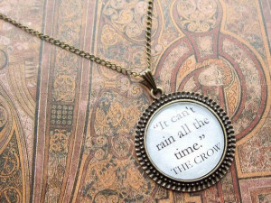 The Crow quote quotation pendant bronze necklace - Eric Draven 