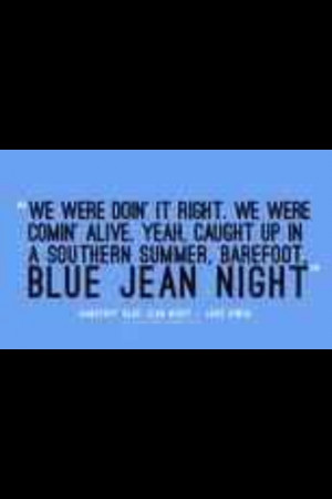 Barefoot blue jean night