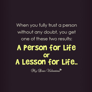 Love quotes - When you fully trust a person