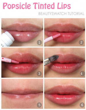... : http://beautyswatch.com/2012/02/popsicle-tinted-lips-tutorial/ Like