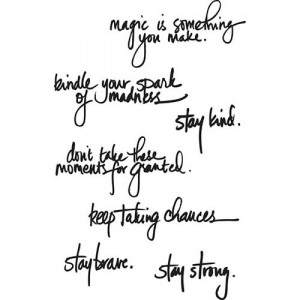 Dina Wakley Media Cling Mount Stamp Set - Handwritten Quotes