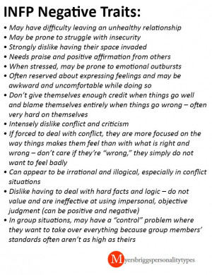 ... Type, Infj Negative Traits, Infp Traits, Infp Personality Quotes